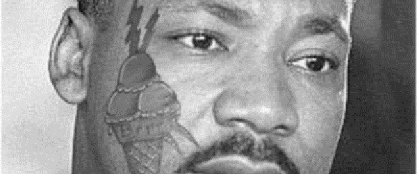 Martin Luther King Jr. w/ a TATTOO on His Face! (Pic) mlk with face tattoo 2